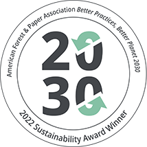 Logo for American Forest and Paper Association 2022 Sustainability Award Winner