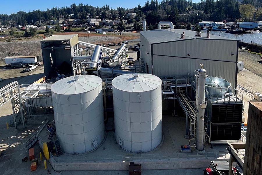 Bird’s eye view of Georgia-Pacific’s Juno facility in Toledo, Oregon