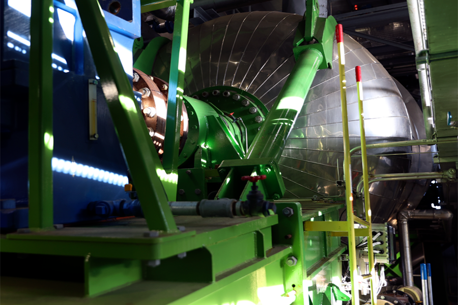 View from inside the Juno facility of the Juno clave processing waste