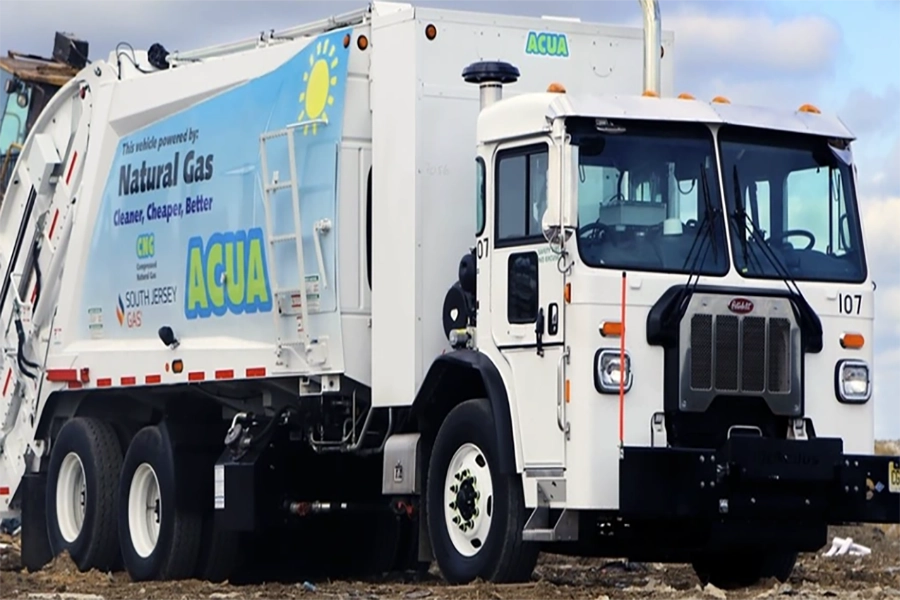 ACUA curbside waste collection truck